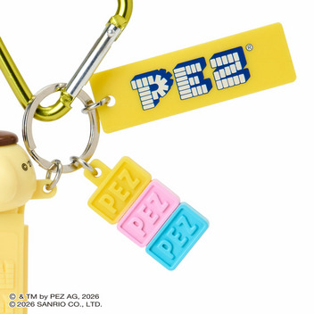 ポムポムプリン PEZ カラビナ付きキーホルダー