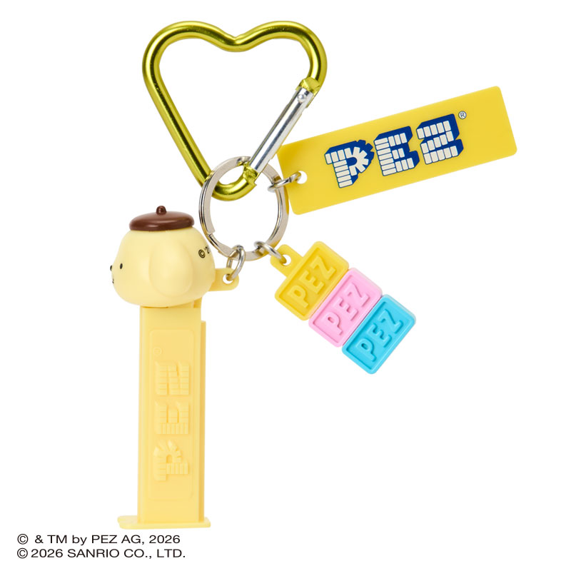 ポムポムプリン PEZ カラビナ付きキーホルダー