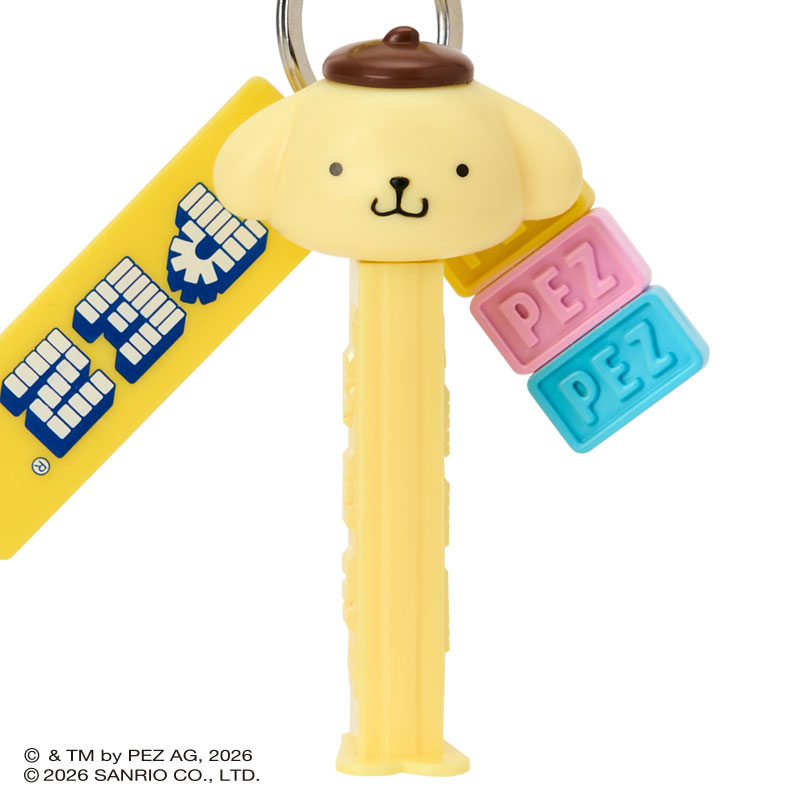 ポムポムプリン PEZ カラビナ付きキーホルダー