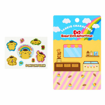 ポムポムプリン ストラップ＆シールセット（スーパーキュートアドベンチャーズ あこがれのマイスマホ）
