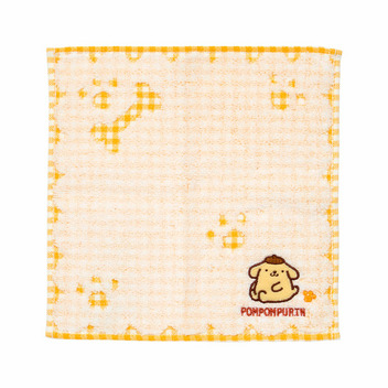 ポムポムプリン プチタオル（チェック）