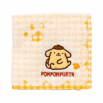 ポムポムプリン プチタオル（チェック）