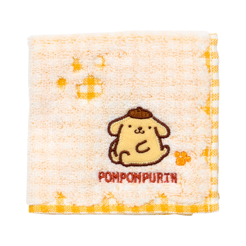 ポムポムプリン プチタオル（チェック）