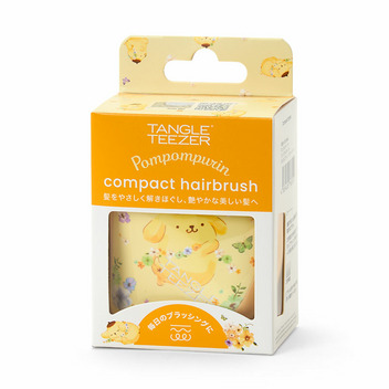 ポムポムプリン タングルティーザー ヘアケアブラシ コンパクトスタイラー（フラワーパーティ）