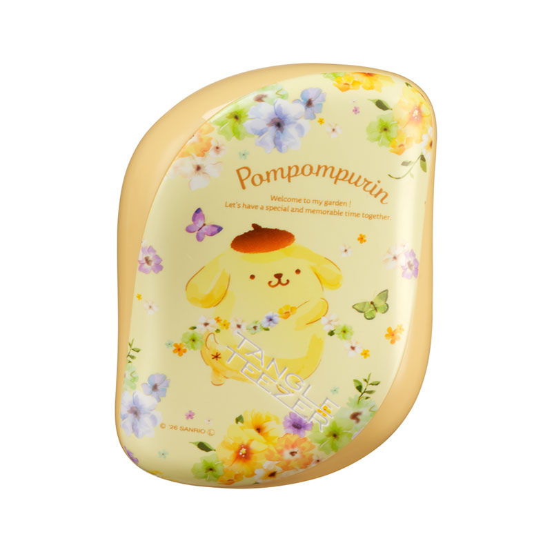 ポムポムプリン タングルティーザー ヘアケアブラシ コンパクトスタイラー（フラワーパーティ）
