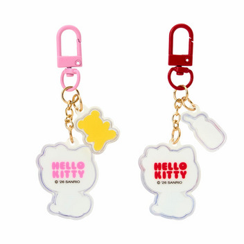 ハローキティ キーホルダー2個セット（お揃いニコにこ）