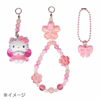 クロミ ビーズキーホルダー（さくら）