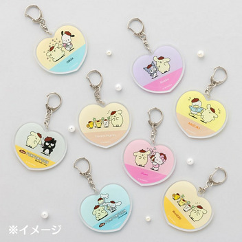 ポムポムプリン アクリルキーホルダー（みんなおともだちデザイン
