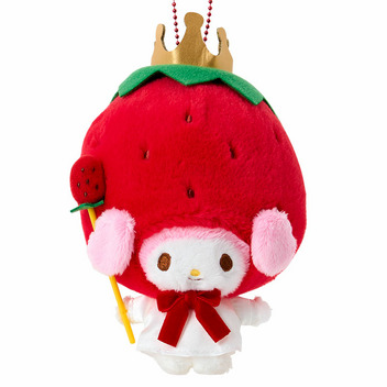 マイメロディ マスコットホルダー（いちごの王さまなりきり）