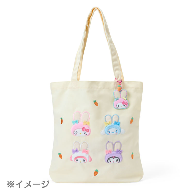 サンリオキャラクターズ シークレットミラーラバーキーホルダー（ふっくらおみみのうさぎの会）