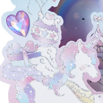  誕生日祝い　ライト＆メロディー　ユニコーン