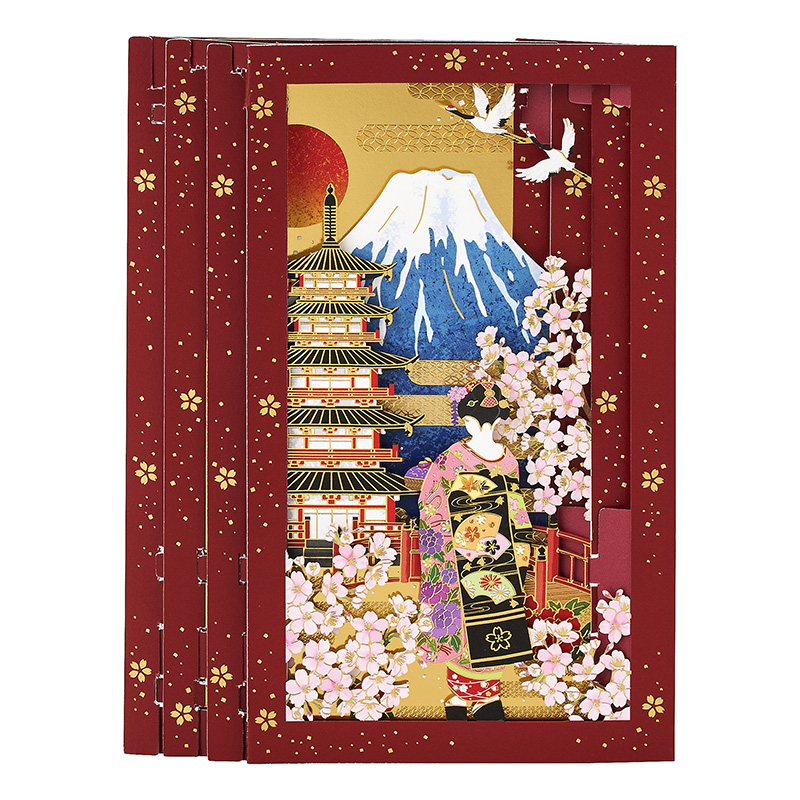 グリーティングカード 多目的　富士山と舞妓