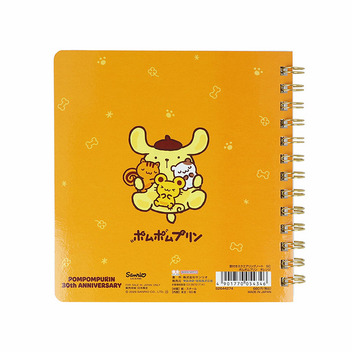 ポムポムプリン 窓付きスクエアリングノート
