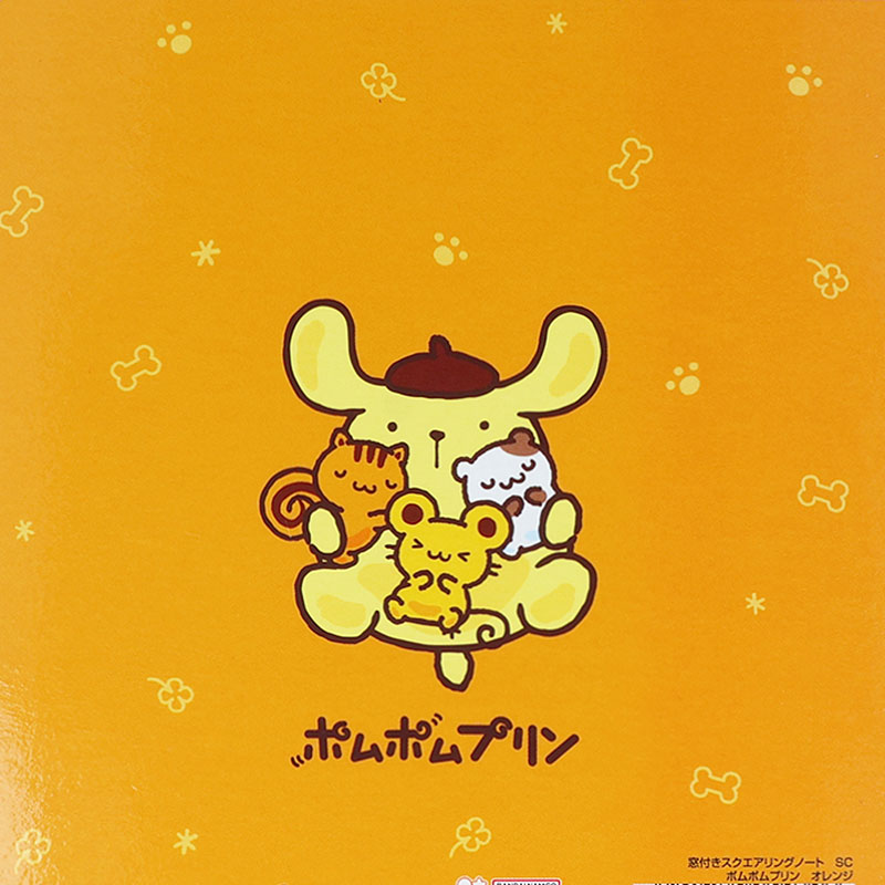 ポムポムプリン 窓付きスクエアリングノート