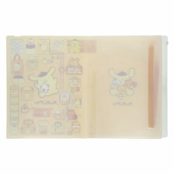 ポムポムプリン ゴムバンド付きクリアファイル5ポケット
