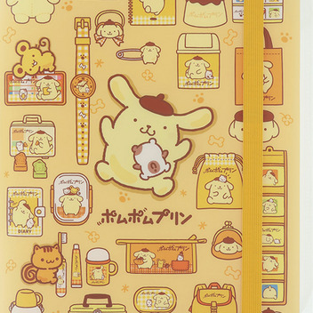 ポムポムプリン ゴムバンド付きクリアファイル5ポケット