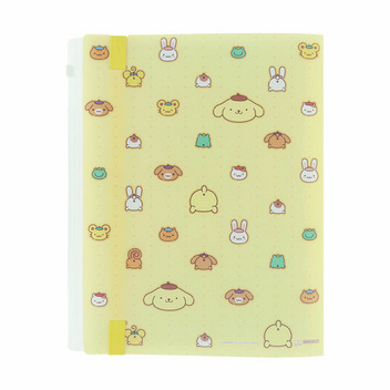 ポムポムプリン ゴムバンド付きクリアファイル5ポケット