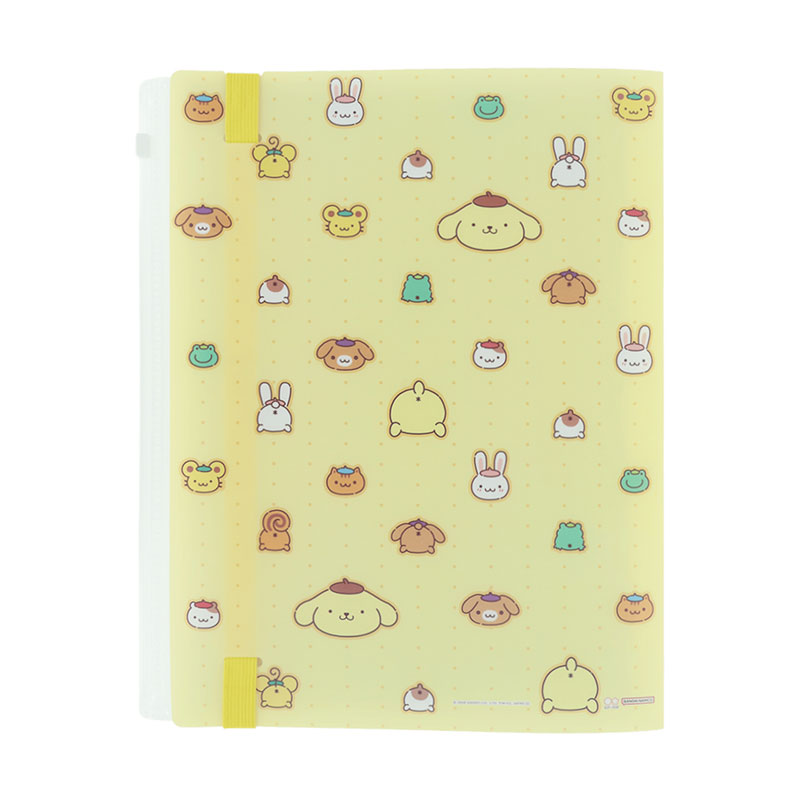 ポムポムプリン ゴムバンド付きクリアファイル5ポケット｜サンリオ