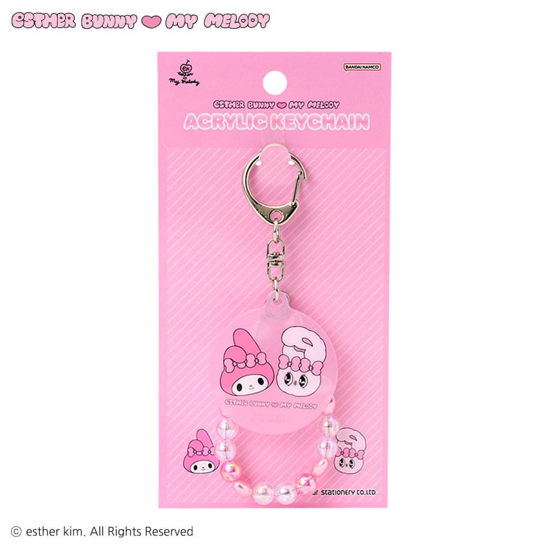 マイメロディ エスターバニー ビーズ付きアクリルキーホルダー