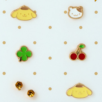 ポムポムプリン ピアス7個セット