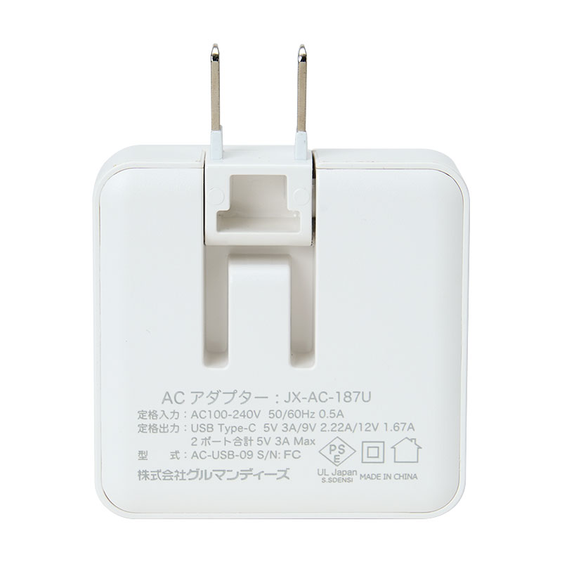 あひるのペックル USB Type-C 出力 ACアダプタ