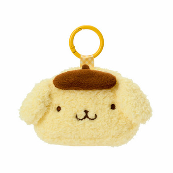 ポムポムプリン フェイス形カラビナ付きミニポーチ