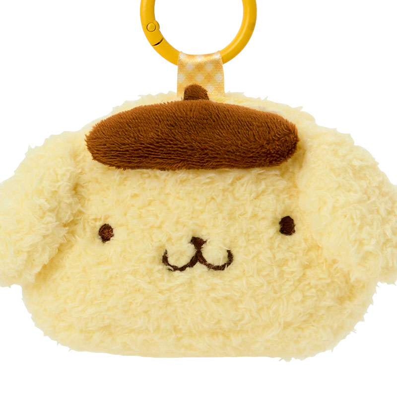 ポムポムプリン フェイス形カラビナ付きミニポーチ