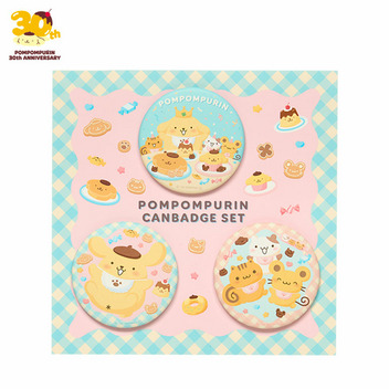 ポムポムプリン 缶バッジ3個セット