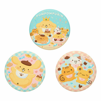 ポムポムプリン 缶バッジ3個セット