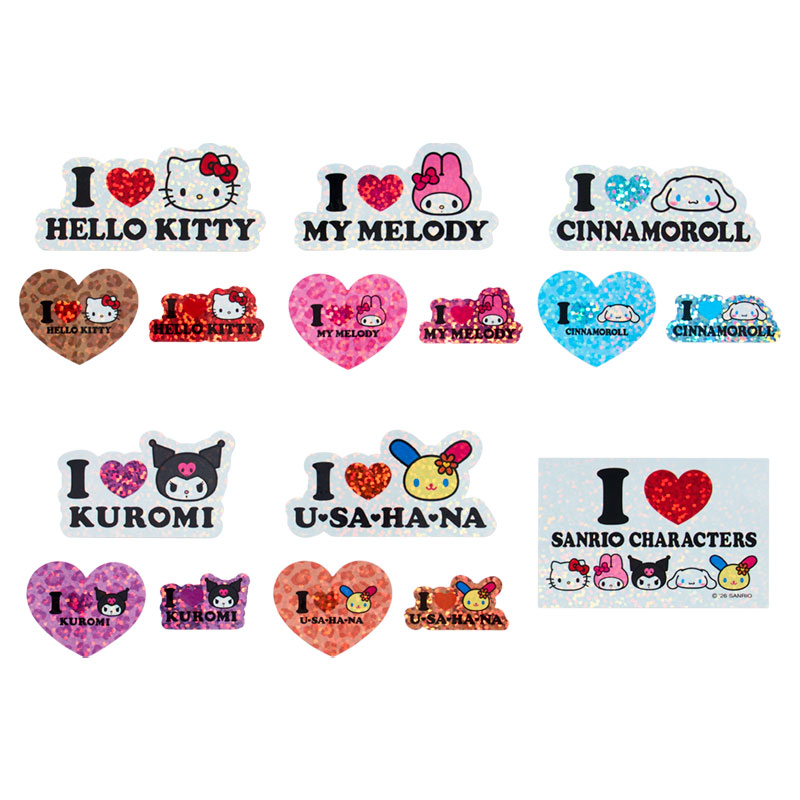 サンリオキャラクターズ ステッカーセット（I LOVE SANRIO CHARACTERS）