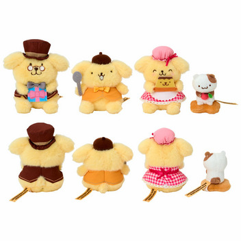 ポムポムプリン 【予約】ミニぬいぐるみセット（プリンでまんぷくしあわせプリン）