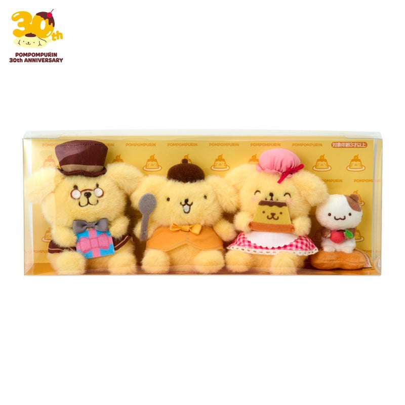 ポムポムプリン 【予約】ミニぬいぐるみセット（プリンでまんぷくしあわせプリン）