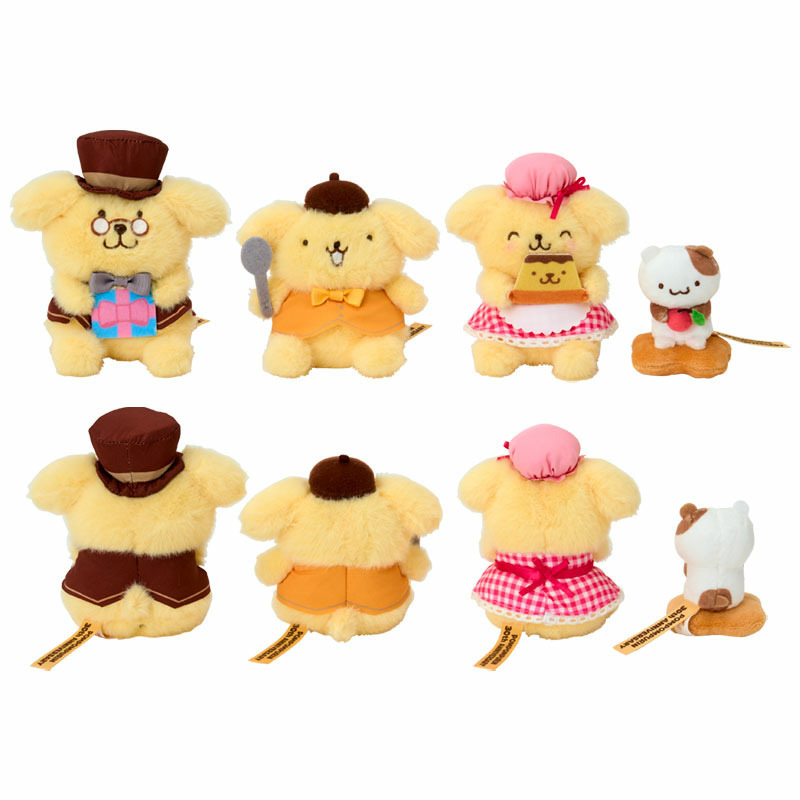 ポムポムプリン 【予約】ミニぬいぐるみセット（プリンでまんぷくしあわせプリン）
