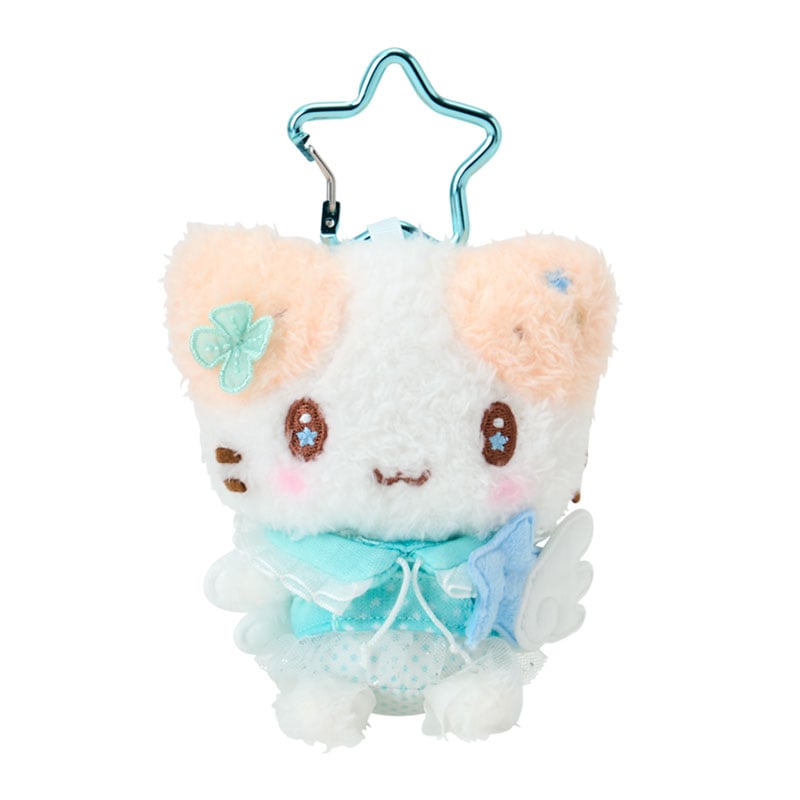 マシュマロみたいなふわふわにゃんこ マスコットホルダー（キラキラウィッシュ）