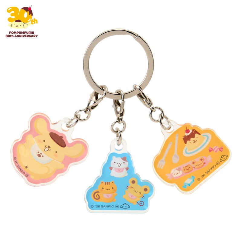 ポムポムプリン 3連アクリルキーホルダー