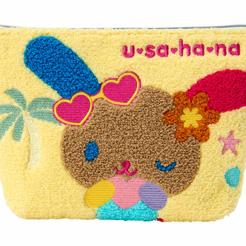 ウサハナ サガラ刺繍ポーチ