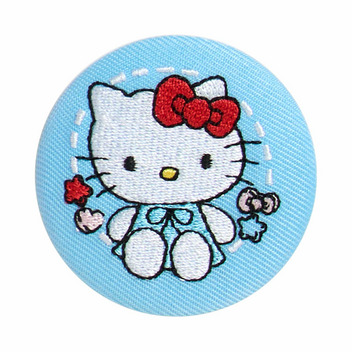 ハローキティ シークレット刺繍缶バッジ（ハローキティ＆タイニーチャム）
