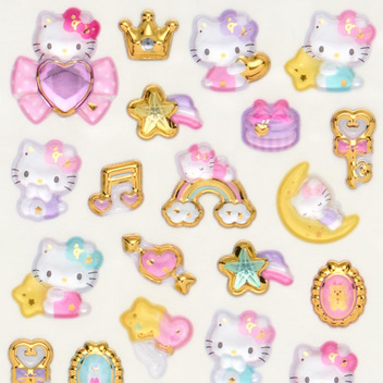 ハローキティ 金箔ぷっくりシール
