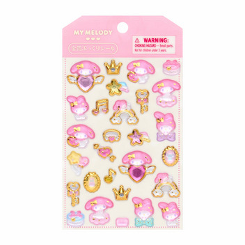 マイメロディ 金箔ぷっくりシール