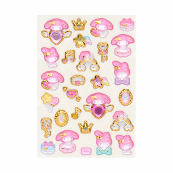 マイメロディ 金箔ぷっくりシール