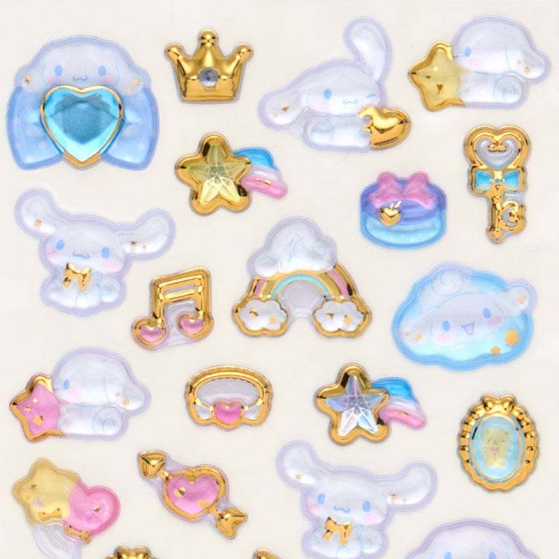 シナモロール 金箔ぷっくりシール
