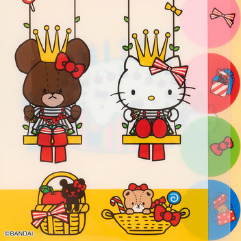 ハローキティ くまのがっこう A4クリアファイル5ポケット