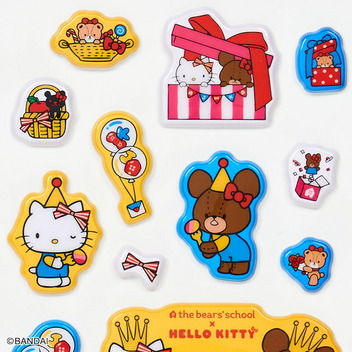 ハローキティ くまのがっこう ぷっくりシール