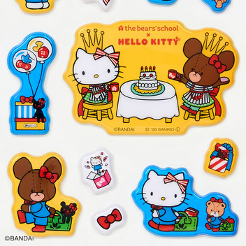 ハローキティ くまのがっこう ぷっくりシール