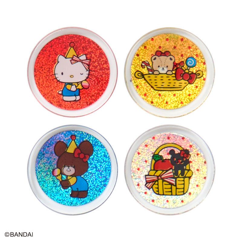 ハローキティ くまのがっこう おはじき風シール