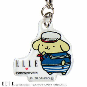 ポムポムプリン ELLE 3連アクリルキーホルダー（セーラー）