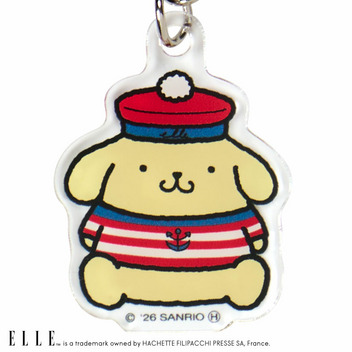 ポムポムプリン ELLE 3連アクリルキーホルダー（セーラー）