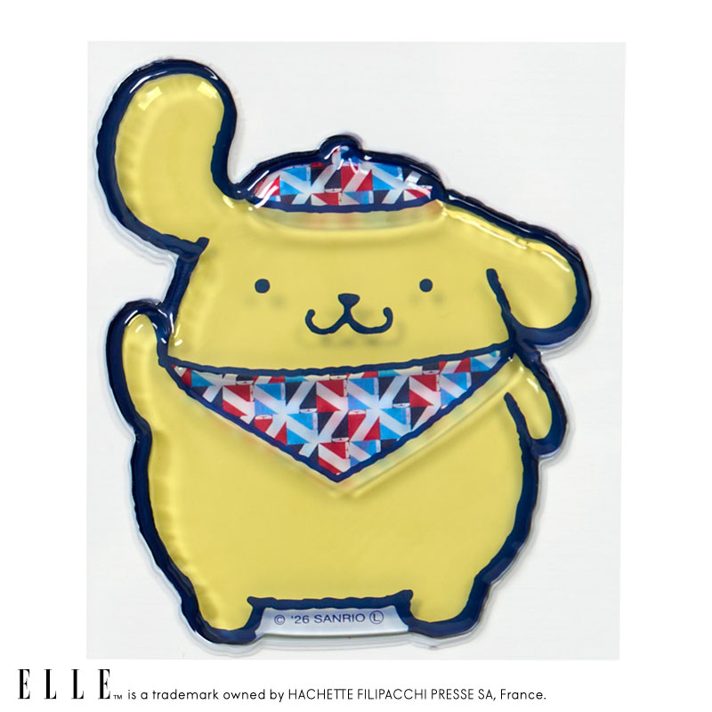 ポムポムプリン ELLE 立体ドロップシール（スカーフ）