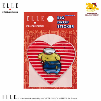 ポムポムプリン ELLE 立体ドロップシール（セーラー）