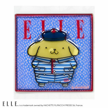 ポムポムプリン ELLE 立体ドロップシール（ボーダー）